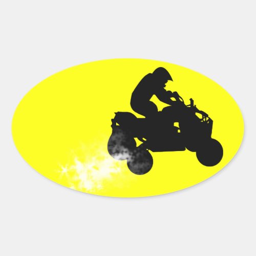 quads oval sticker