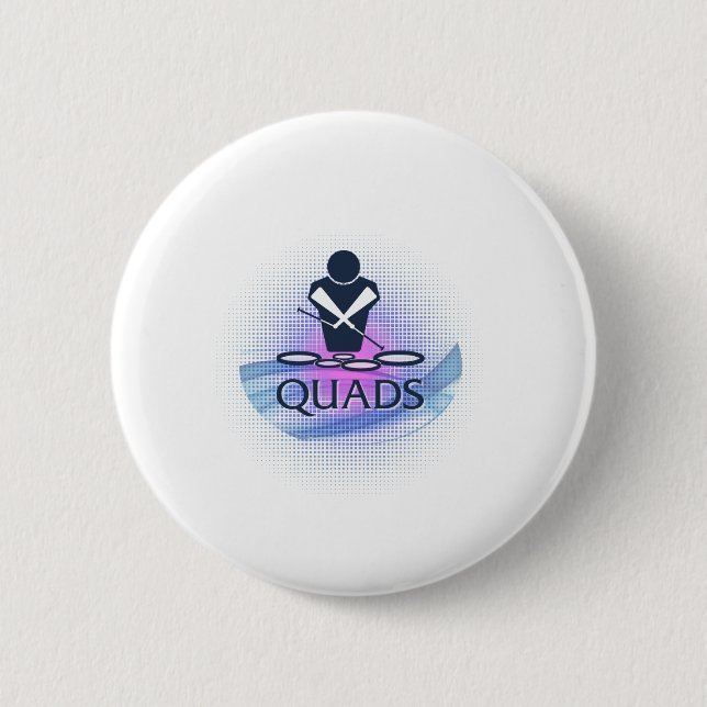 Quads Pinback Button (Front)