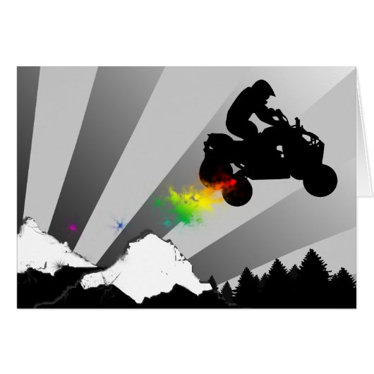 quads. rainbow sunset. cards (Front Horizontal)