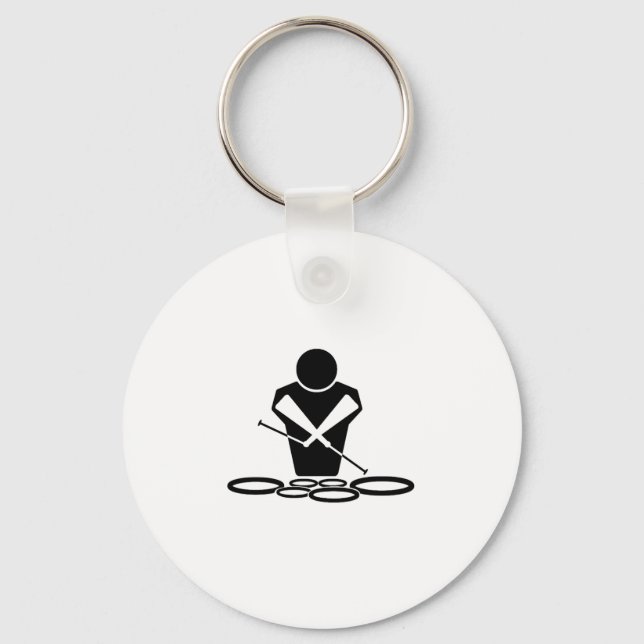 Quads - Tenor Drums - Squints Keychain (Front)