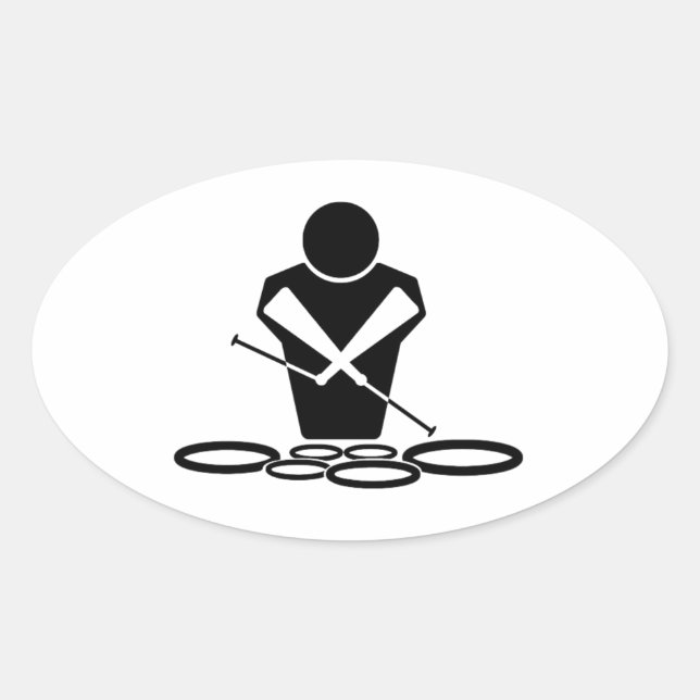 Quads - Tenor Drums - Toms Oval Sticker (Front)