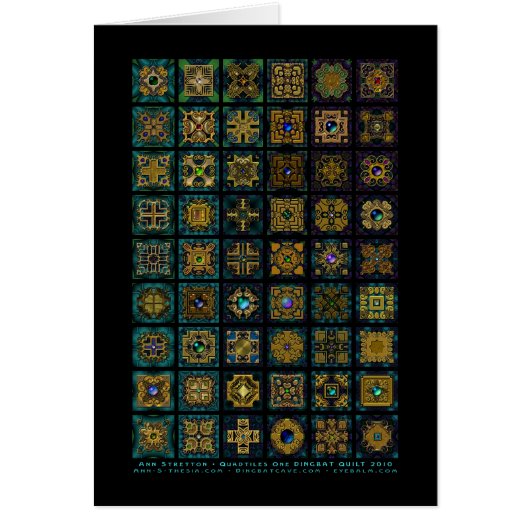 Quadtiles One Quilt Card (Front)