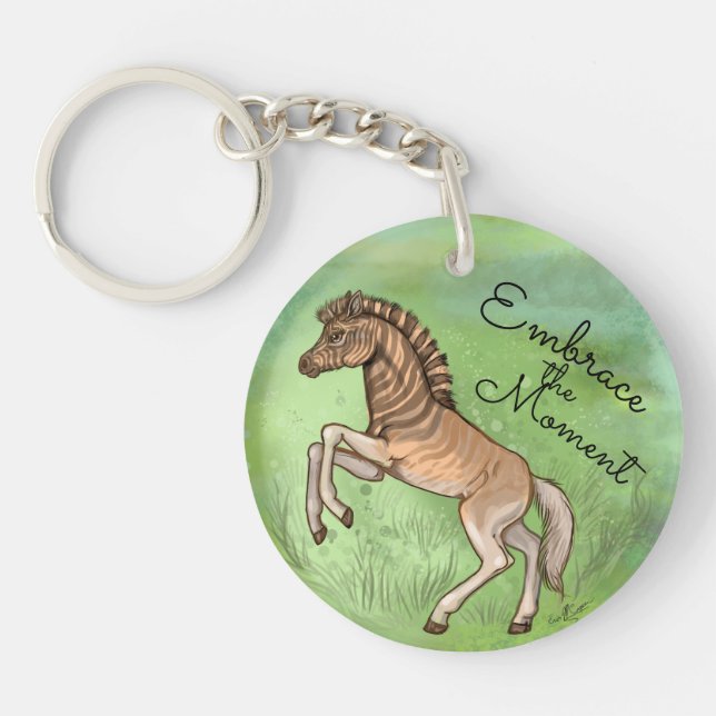 Quagga "Embrace the moment" Keychain (Front)