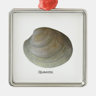 Quahog Clam Metal Ornament