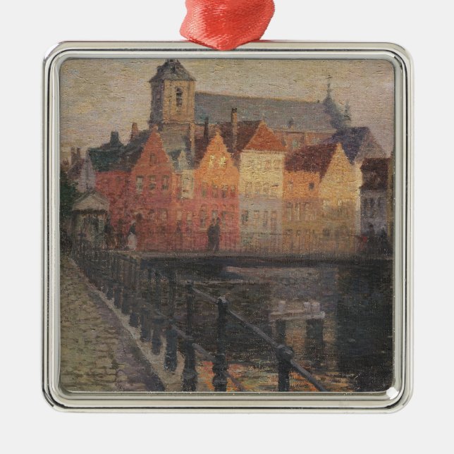 Quai de la Paille, Bruges Metal Ornament (Front)