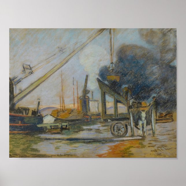 Quai de la Rapée, Paris (1884) Armand Guillaumin  Poster (Front)