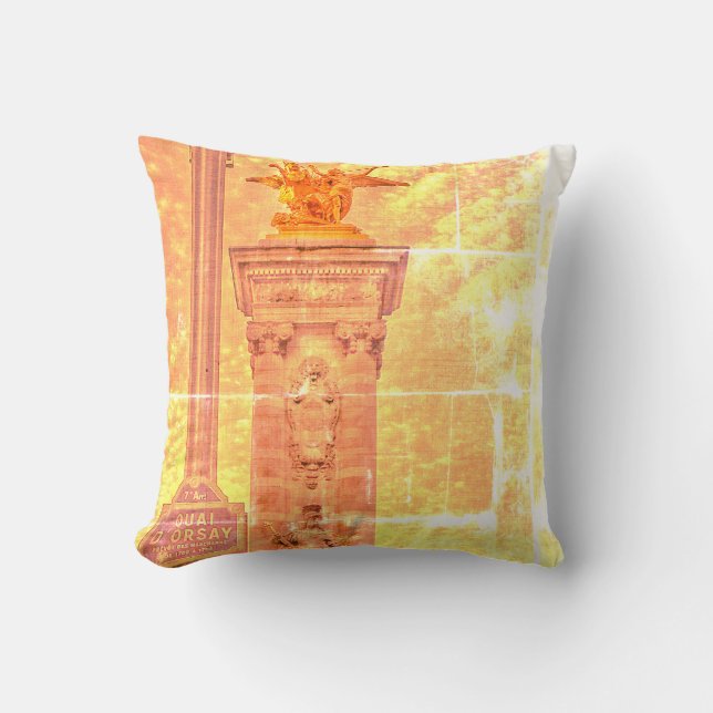 Quai d'Orsay Pont Alexandre III Paris Cushion (Front)