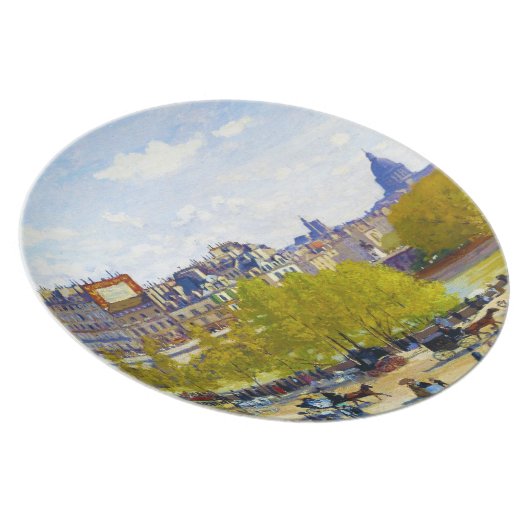 Quai du Louvre Claude Monet Plate (Right Side)