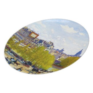 Quai du Louvre Claude Monet Plate