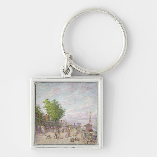 Quai du Point du Jour, Boulogne Billancourt, 1897 Keychain (Front)