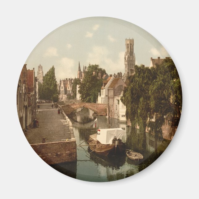 Quai Vert, Bruges, Belgium Magnet (Front)