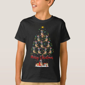 Quail Bird Lover Xmas Matching Santa Quail Christm T-Shirt