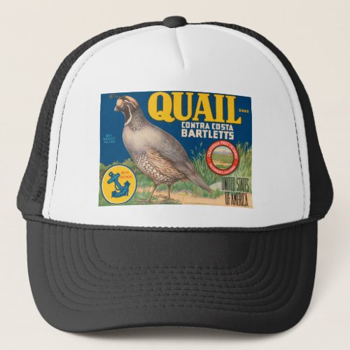 Quail Brand Contra Costa Bartletts Trucker Hat