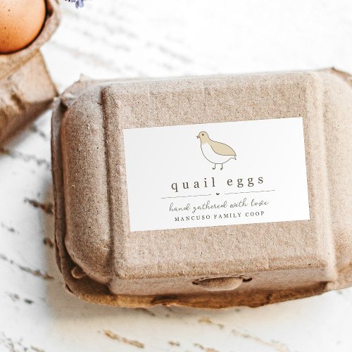 Quail Egg Carton Label Personalize for Farm Coop