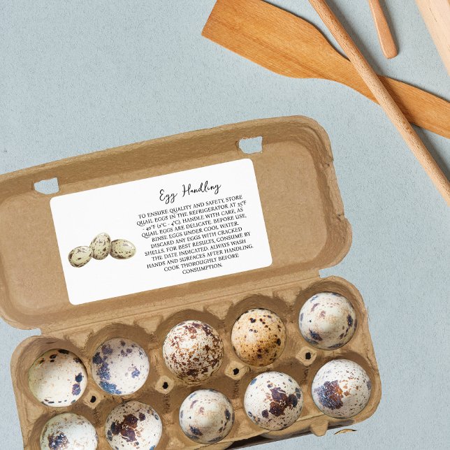 Quail Egg Handling Instruction Carton Care Label (Creator Uploaded)