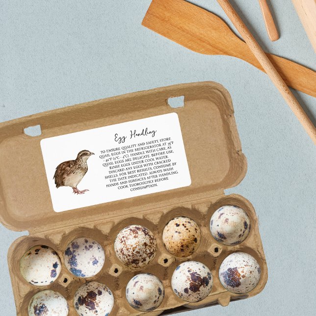 Quail Egg Handling Instruction Carton Care Label (Creator Uploaded)