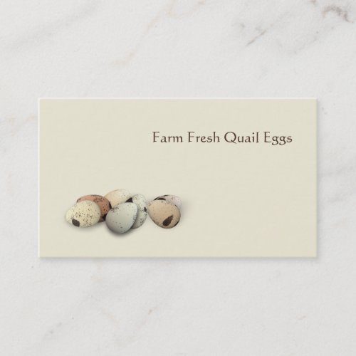 Quail eggs business card