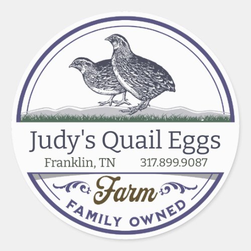 Quail eggs cartoon illustration Label Sticker