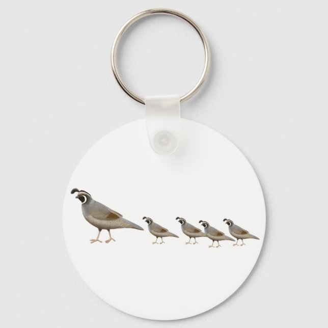 Quail Family Keychain (Front)