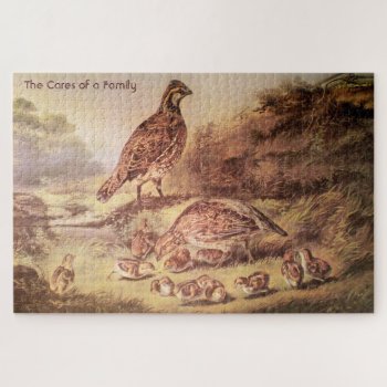 Quail Family Large Puzzle (1000 Pieces) by vintageamerican at Zazzle