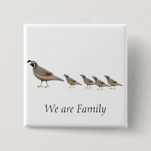 Quail Family Pin