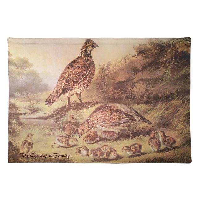 Quail Family Placemat (Front)