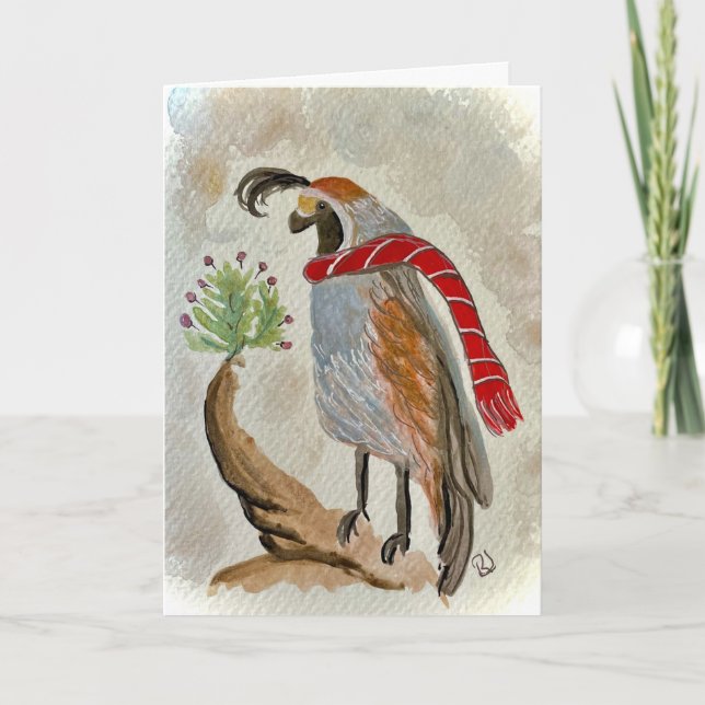 Quail Holiday Card (Front)