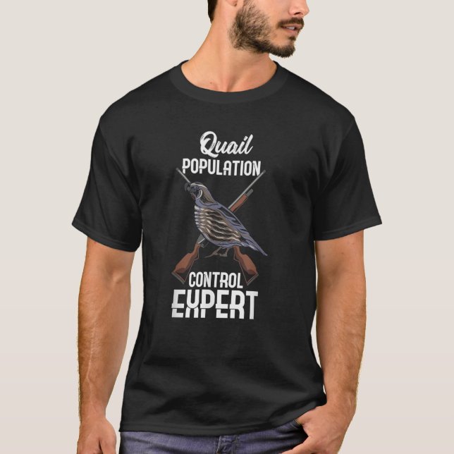 Quail hunting Vintage Look Hunter Gift T-Shirt (Front)
