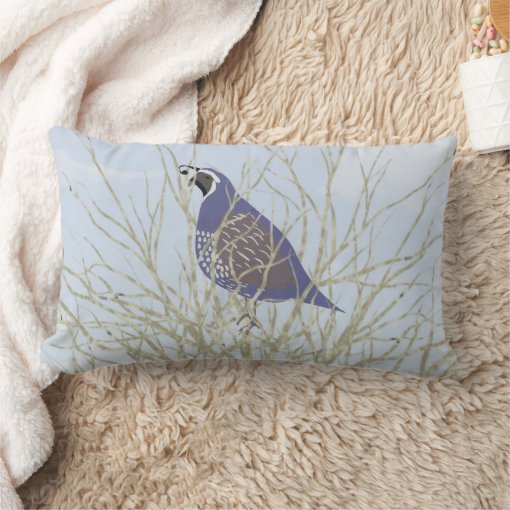 Quail Lumbar Throw Pillow Zazzle