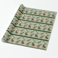 Classic Quail on beige Wrapping Paper | Zazzle