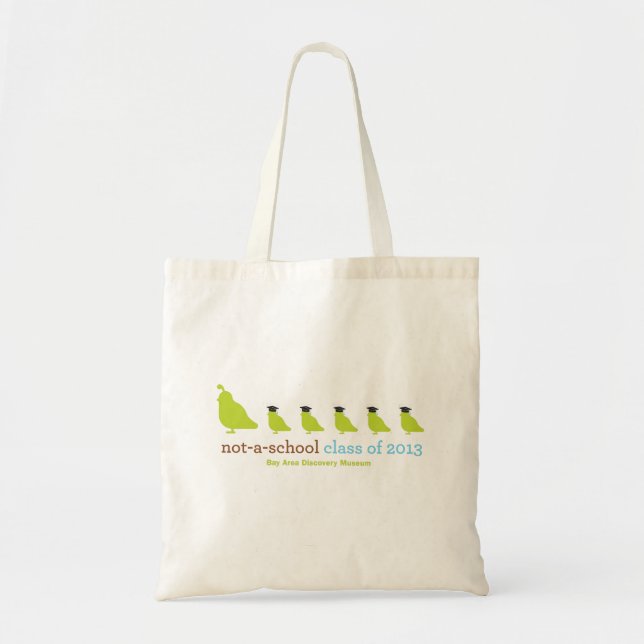 Quails in a row graduation 2013 tote bag (Front)
