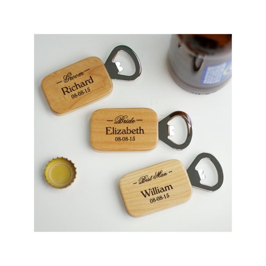 Quaint and Charming Wooden Bottle Opener (Front)