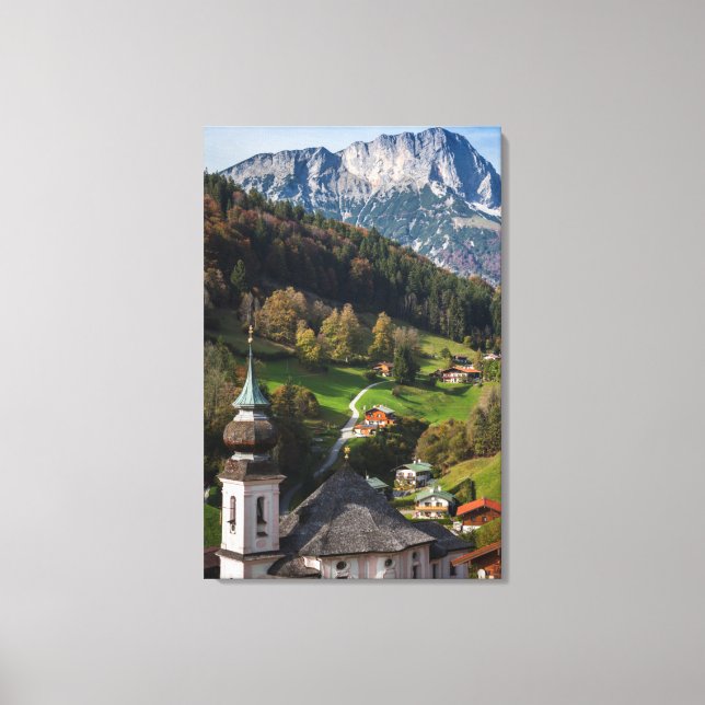 Quaint bavarian village, Germany Canvas Print (Front)