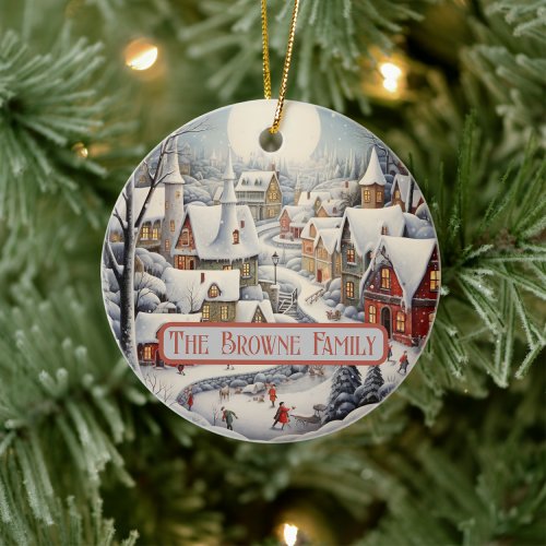 Quaint Christmas Ornament Customized Ceramic Ornament