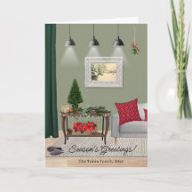 Quaint Christmas Scene Folded