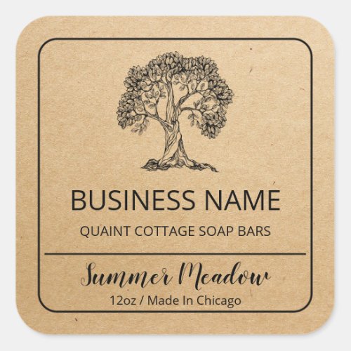 Quaint Cottage Kraft Soap Bar Product Labels