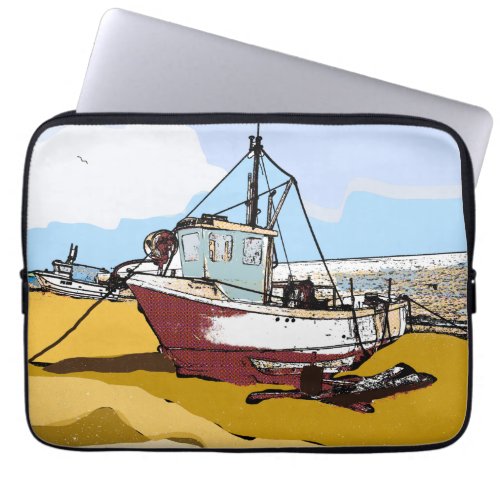 Quaint Fishing Boat  Laptop Sleeve