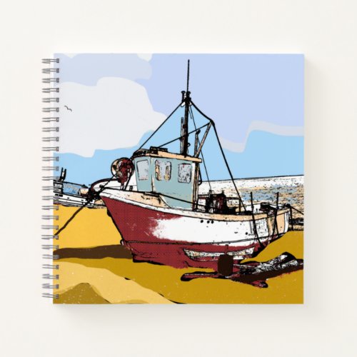 Quaint Fishing Boat   Notebook
