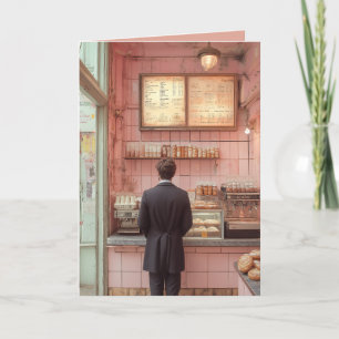 Quaint French Bakery Interior Vintage Aesthetic Invitation