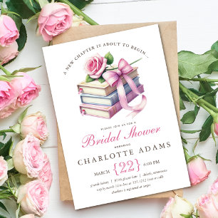 Quaint New Chapter Bridal Shower Invitation