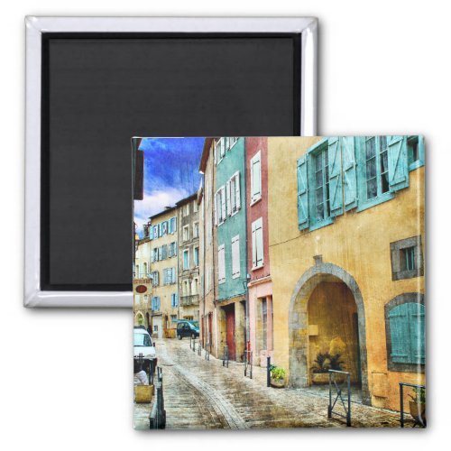 Quaint Old Cobblestone Street Magnet