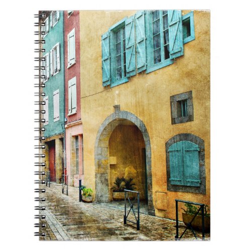 Quaint Old Cobblestone Street Notebook