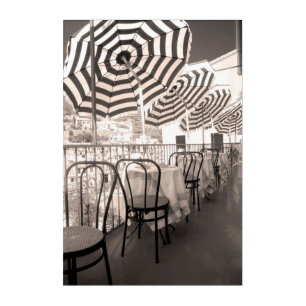 Quaint restaurant balcony, Italy Acrylic Print