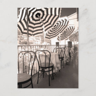 Quaint restaurant balcony, Italy Postcard