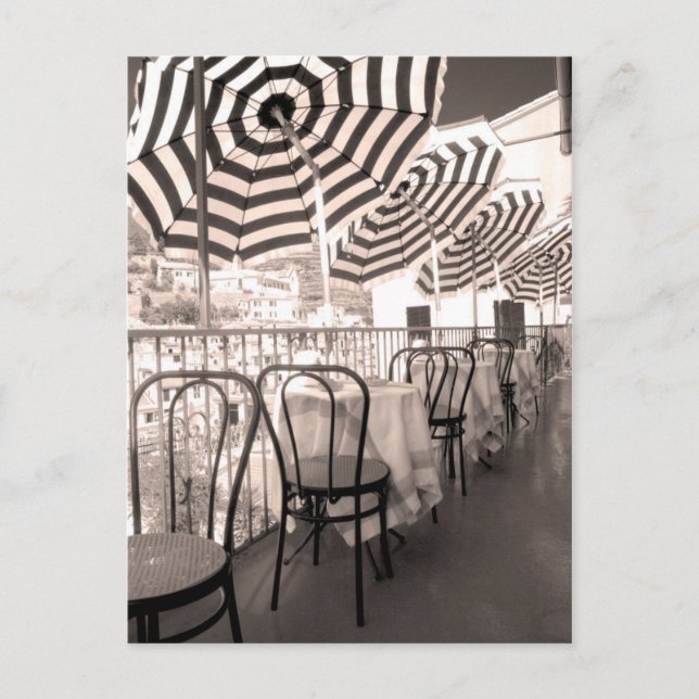Quaint restaurant balcony, Italy Postcard (Front)