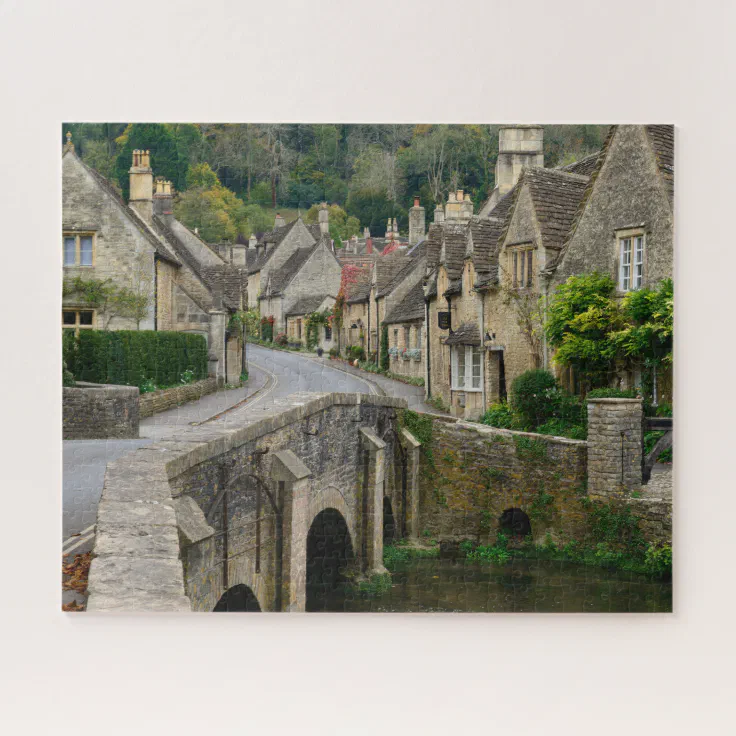 Quaint Town of Castle Combe in English Cotswolds Jigsaw Puzzle Zazzle