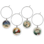 Quaint Winter Wine Tags Wine Charm