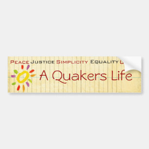 Quaker bumper sticker