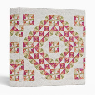 Quaker faux quilt note book 3 ring binder