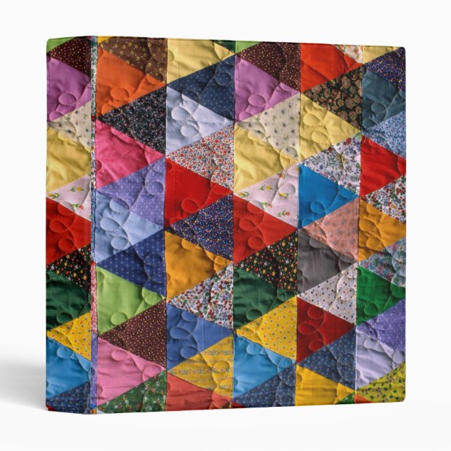 Quaker faux quilt note book 3 ring binder (Front/Spine)
